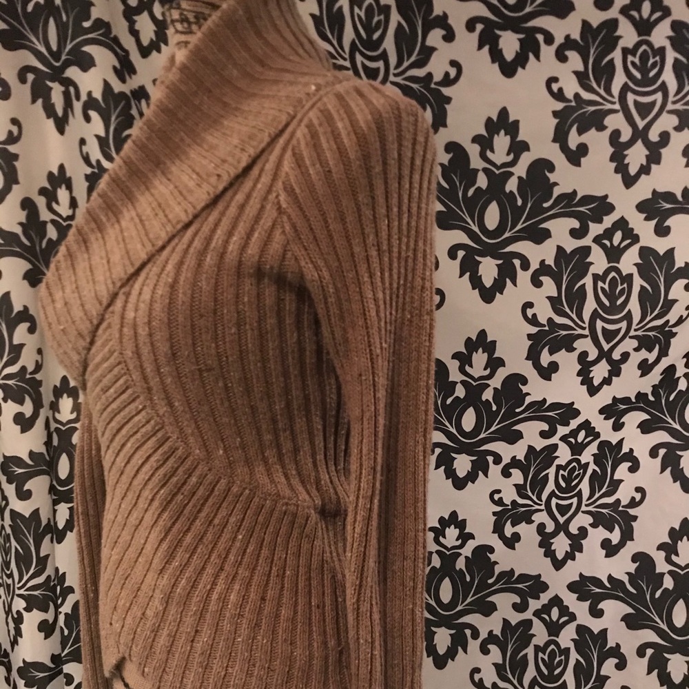 Liz Claiborne,camel-toned, hugs-your-body sweater